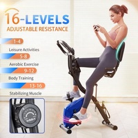 Nueva Bicicleta Estacionaria Magnética 5 en 1 para Interiores con Monitor LCD para Entrenamiento de Cuerpo Completo en Casa
