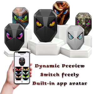 Zaino <span class=keywords><strong>per</strong></span> Casco da <span class=keywords><strong>Moto</strong></span> con Occhi Demoniaci a LED, Schermo 3D con Telecomando, Borsa con Occhi LED <span class=keywords><strong>per</strong></span> Motociclisti - Product Image 4