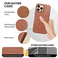 Étui de téléphone portable en cuir pour iPhone, accessoires pour téléphone portable, étui pour iPhone 15 Pro Max