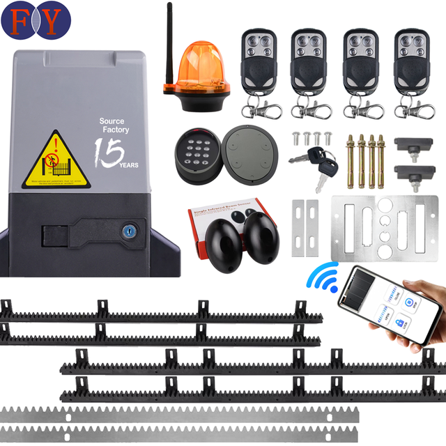 China 1200w 110v 220v 2000kg 2000kg Start and Stop Slowly Sliding Gate Motor Kit WiFi Contrtol Opener Operator