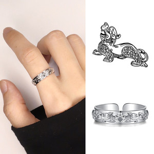 Chuangcan Pixiu Couple Rings Open Index Finger Ring Chinese Style Jewelry for Men Women QL-045 - Product Image 3