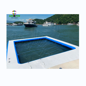 AIRFUN كبير قابل للنفخ وقابل للطي ومحمول ، يخت عائم ، حوض سباحة في المحيط مع شبكة مضادة لقنديل البحر للبيع - Product Image 1