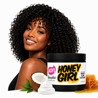 Locken-Definier-Creme für Schwarzes Haar Honig-Lockencreme Feuchtigkeitsspendendes Styling-Produkt für Lockiges Haar Sanfter Halt Frizz-Kontrolle