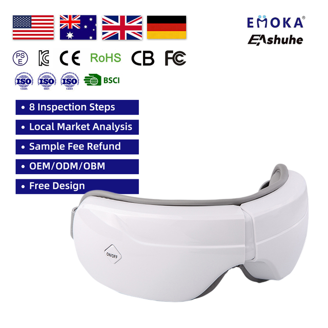 New Design Rechargeable Intelligent Wireless Portable Relief Vibration Eye Massage with Heat