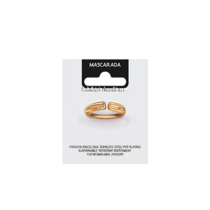 Fashion <b>Rings</b> 316L Stainless Steel PVD Gold Plating Sustainable Resistant <b>Statement</b> <b>Ring</b> for Women Men Jewelry - Product Image 2