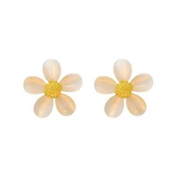Anting Stud Batu Opal Desain Bunga Serbaguna dan Bergaya Korea Trendi Vintage untuk Pesta Gaya Dingin