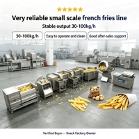 Ligne de production de chips de pommes de terre semi-automatique industrielle miniature, équipement de transformation des chips en acier inoxydable, à vendre