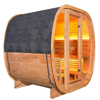 Sauna de Vapor Eléctrica Aislada de Alta Eficiencia para 6 Personas, Ecológica, de Madera Sólida, Moderna, para Exteriores, para Aliviar el Estrés y las Dolores Musculares