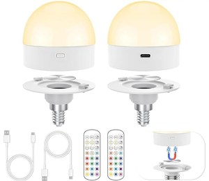 E27 USB có thể sạc lại ánh sáng bóng đèn 3000k-6500K rgbcw + CCT LED có thể sạc lại bóng đèn với điều khiển từ xa - Product Image 1