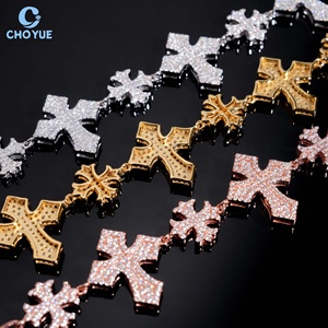 Pulsera de eslabones cubanos de moissanita con certificado GRA, chapada en rodio, de plata maciza 925, pulsera cruzada, joyería Hiphop Iced Out - Product Image 2