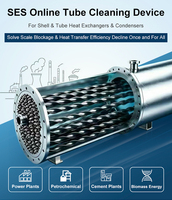 Tube échangeur de chaleur en composite polymère haute performance, autonettoyant, sans arbre, à spirale Heliscour, pour détartrage, sans alimentation électrique