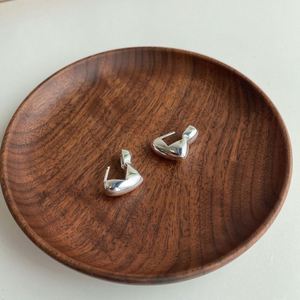 Dylam Dainty Collection Rhodium Plated <b>Sterling</b> <b>Silver</b> Fancy Shape <b>Stud</b> <b>Earrings</b> Made with 925 <b>Sterling</b> <b>Silver</b> - Product Image 4