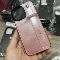 Étui de téléphone en cuir avec logo personnalisé avec dragonne Porte-cartes et bracelets Étui portefeuille pour iPhone 7-16Pro max/15Plus/15Pro/16 Plus