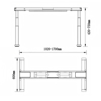 Bureau de travail électrique moderne pour ordinateur, réglable en hauteur, pour personnel, poste de travail assis-debout, table d'étude, mobilier de bureau