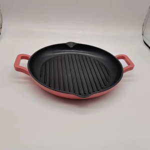 Poêle à frire en <span class=keywords><strong>fonte</strong></span> de 12 pouces avec revêtement en émail, plaque chauffante en <span class=keywords><strong>fonte</strong></span> rôtissoire poêle à griller poêle à barbecue en plein air - Product Image 2