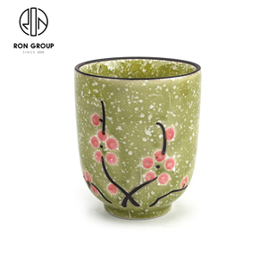 Taza de café japonesa de 3 pulgadas, Taza de cerámica de vidrio liso sin mango, borde roto, Vintage, mate - Product Image 3