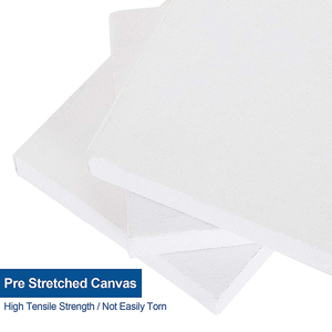 Mini paneles de lona con soporte de exhibición de madera de pino pequeño Juego de caballetes de lona para pintura acrílica al óleo - Product Image 2