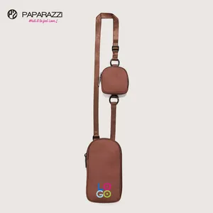 Paparazzi PA0373 petite pochette brassard en Nylon étanche Anti-vol sac à bandoulière pour téléphone portable avec porte-monnaie