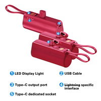 Chargeur portable 5000 mAh pour cadeaux de mariage, mini batterie externe à charge rapide avec logo personnalisé, vente en gros