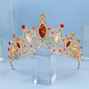 Accessori regalo di nozze per matrimonio di lusso con strass in lega di strass da sposa corona di nozze - Product Image 3
