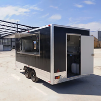 Offre Spéciale Rapport Qualité-Prix : Remorque de Restauration Mobile Grande Capacité avec Plateforme Carrée, pour Food Truck, Kiosque, Cafés et Salons de Thé