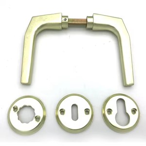 Ensemble de poignées de porte en alliage d'aluminium robuste et moderne avec plusieurs rosettes pour portes intérieures et extérieures - Product Image 3