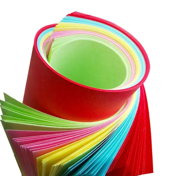 15 renk 80g A4 renkli kağıt Manila kağıt fantezi renk Bristol kartonu kağıt yaprak okul ve ofis için kullanılan
