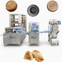 Machine automatique de fabrication et d'enrobage de gâteaux de lune et de maamoul à haute capacité, contrôlée par PLC, marque BinKang