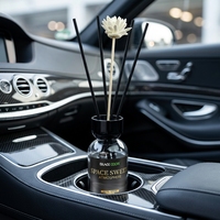 Diffuseur de parfum de voiture de luxe 5 étoiles BLACK ODOR, en verre, aromathérapie haut de gamme, sans électricité, parfum longue durée, pour rétroviseur