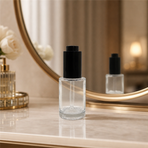 Botella de Vidrio Transparente Recargable con Gotero para Suero de Ojos, Esencia Facial, Envase de Líquido Cosmético - Product Image 5