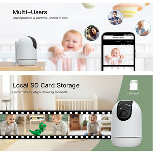 5.5 pouces caméra nounou sans fil intelligente <span class=keywords><strong>Babyphone</strong></span> 2300ft appel audio bidirectionnel Tuya App moniteur de sommeil avec affichage - Product Image 4