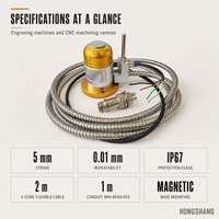 Calibrateur d'outils automatique CNC, répétabilité 0,01 mm, étanche IP67, bloc de réglage d'outil axe Z, pour machine de gravure et scie à panneaux, course 5 mm