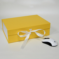 Boîte cadeau en carton en gros, boîte cadeau en papier pliable, emballage plat, boîte cadeau magnétique de luxe avec ruban pour vêtements et chaussures