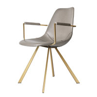 Chaise de salle à manger pour usage domestique, canapé de loisirs avec dossier, chaise de restaurant/hôtel de luxe nordique, chaise moderne en fer forgé et cuir, style minimaliste.