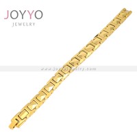 Bracelet à énergie quantique magnétique avec logo personnalisé Bracelet pour homme en acier inoxydable, or et argent