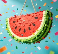 Piñata en forme de pastèque, décor de fête d'anniversaire sur le thème des fruits colorés, piñata mignonne en forme de pastèque, cadeaux pour les fêtes d'anniversaire des garçons et des filles