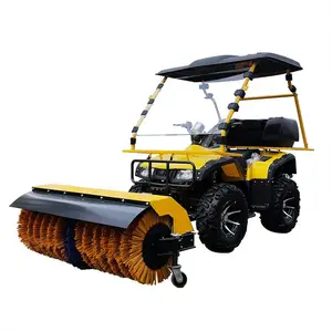 Factory Price Outdoor Professional Driving Snow Sweeper Four Wheel Roller Brush Snow Removal Vehicle