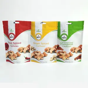 Custom Print Food Grade Empty Biodegradable Zip Lock Organic Food Mylar Bag Disposable Food Packaging Bags