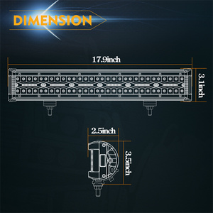 Barre lumineuse LED avant de 18 pouces, 130W, 12V, à éclairage latéral ambre, couverture lumineuse à 180 degrés - Product Image 5