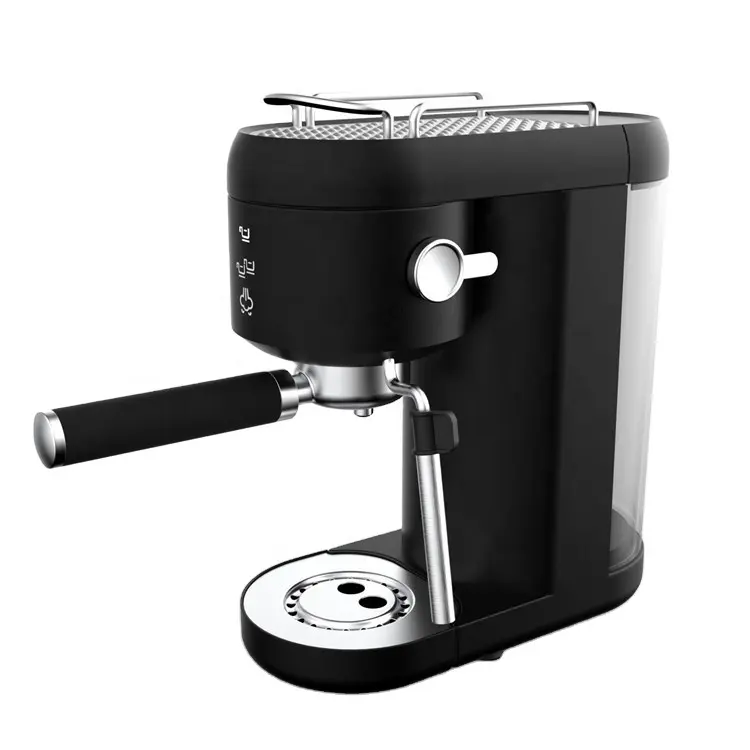Cafetera eléctrica italiana Manual, máquina de café expreso portátil con Espumador de leche