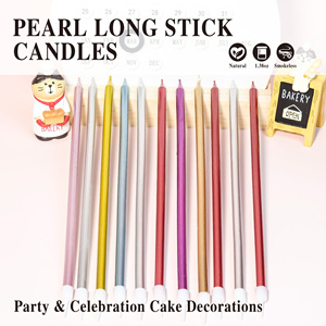 Bougies d'anniversaire créatives <span class=keywords><strong>à</strong></span> longue tige <span class=keywords><strong>de</strong></span> style européen en <span class=keywords><strong>cire</strong></span> <span class=keywords><strong>de</strong></span> paraffine pour mariages et décorations intérieures (vente en gros) - Product Image 1
