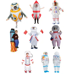 Inflatable पूर्ण शरीर जेट पैक अंतरिक्ष यात्री पोशाक बच्चों रॉकेट अंतरिक्ष यान के लिए हेलोवीन वेशभूषा वयस्क