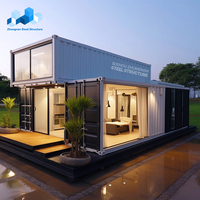 Petite maison préfabriquée de 20 pieds conteneur d'expédition modulaire portable maison préfabriquée hôtel avec kit de salle de bain