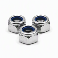 Écrous hexagonaux en acier inoxydable véritable avec insert en nylon, écrous de verrouillage en nylon A2-70 316, fixations auto-serrantes, écrous de quincaillerie