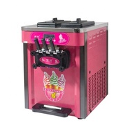 Machine à glace molle trois saveurs avec options fruits, lait, noix et soja, en acier inoxydable, capacité 20L/H, prix usine