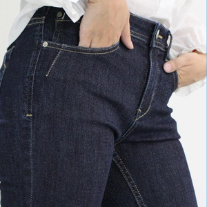Nuovo stile lampo del denim tessuto con golden trama cortile <span class=keywords><strong>super</strong></span> <span class=keywords><strong>stretch</strong></span> per le donne i <span class=keywords><strong>jeans</strong></span> - Product Image 1