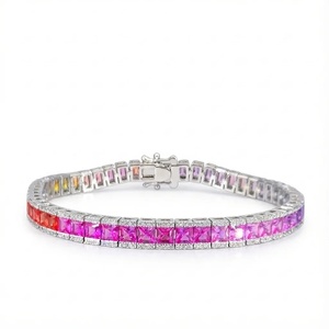 Pulsera de Diamantes Multicolor Princesa Arcoíris - Oro de 9k, 14k, 18k - Product Image 5