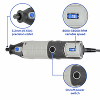 Mini-meuleuse G-max, outil électrique portable, taille mini, vitesse variable, 170W, filaire, portatif, bricolage, électrique, 220V/110V