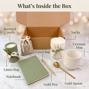 Ensemble <span class=keywords><strong>cadeau</strong></span> d'entreprise de luxe vert sauge avec logo personnalisé pour les employés, papeterie de bureau esthétique, carnet, tasse, boîte <span class=keywords><strong>cadeau</strong></span> pour femmes et hommes - Product Image 2