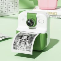 Impresora Instantánea, Cámara para Niños, Impresora Térmica de Fotos a Color, Juguete de Cámara Portátil con Pantalla LCD Digital